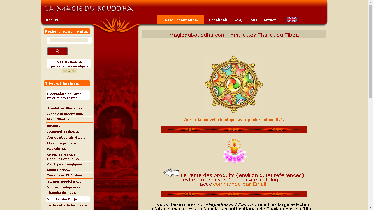 Capture d'écran de http://magiedubouddha.com/